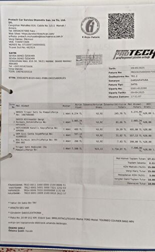 FORD TOURNEO COURIER